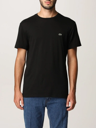 Shop Lacoste T-shirt  Men Color Black