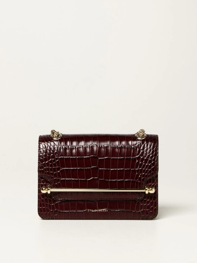 Strathberry Black Croc Embossed Leather Mini East/West Crossbody Bag  Strathberry