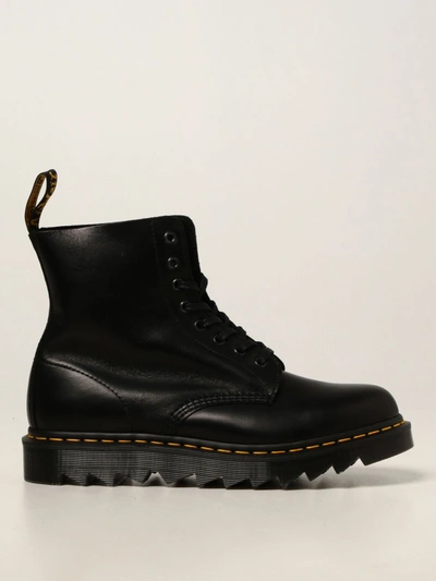 Shop Dr. Martens' 1460 Pascal Ziggy Dr. Martens Combat Boots In Leather In Black