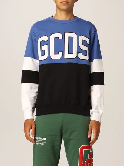 Shop Gcds Cotton Sweatshirt With Big Logo In Fa01