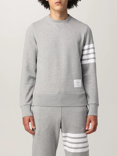 Shop Thom Browne Sweatshirt In Cotton Jersey In Grey
