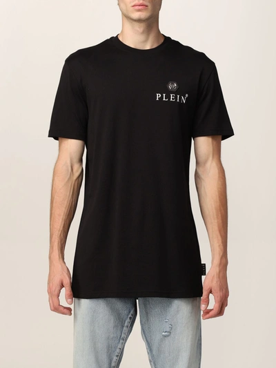 Shop Philipp Plein Iconic Cotton Tshirt In Black