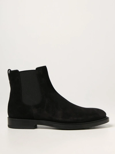 Shop Tod's Ankle Boot In Suede In Black