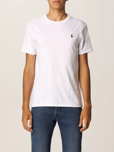Shop Polo Ralph Lauren Cotton Tshirt In White