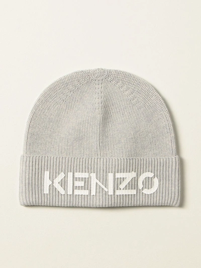 Shop Kenzo Hat With Tiger In Grey