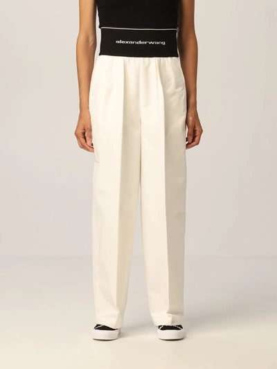Shop Alexander Wang Highwaisted Pants In White