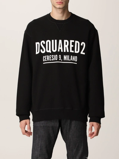 Shop Dsquared2 Crewneck Sweatshirt With Logo In Black
