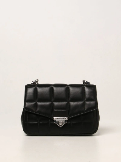 Shop Michael Michael Kors Soho  Bag In Quilted Leather In Black