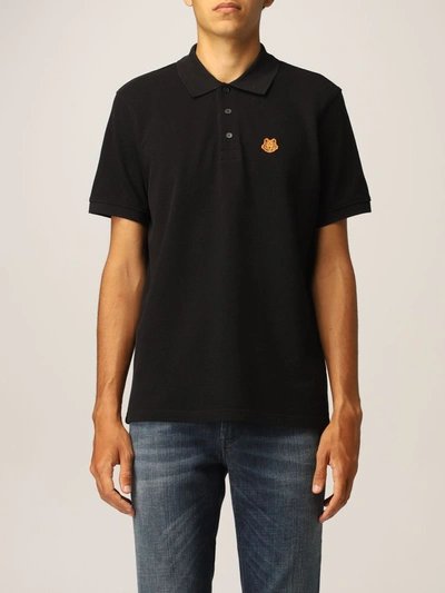 Shop Kenzo Polo Shirt With Tiger In Black