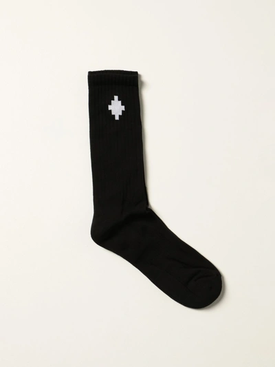 Shop Marcelo Burlon County Of Milan Socks With Logo In Black