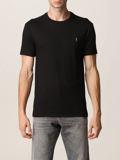 Shop Polo Ralph Lauren Cotton Tshirt In Black