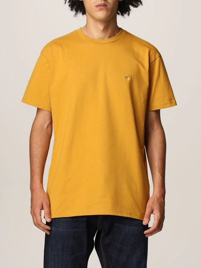 Shop Carhartt T-shirt  Men Color Gold