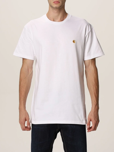 Shop Carhartt T-shirt  Men Color White