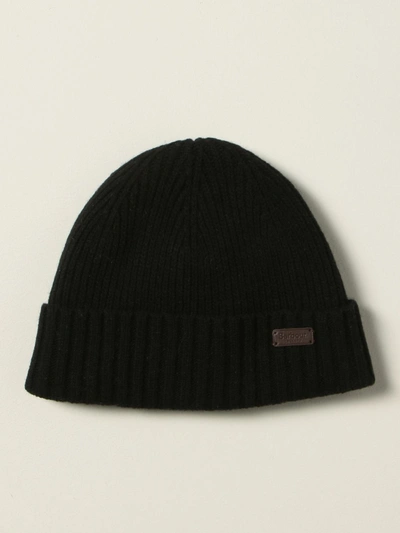 Shop Barbour Beanie Hat With Logo In Black