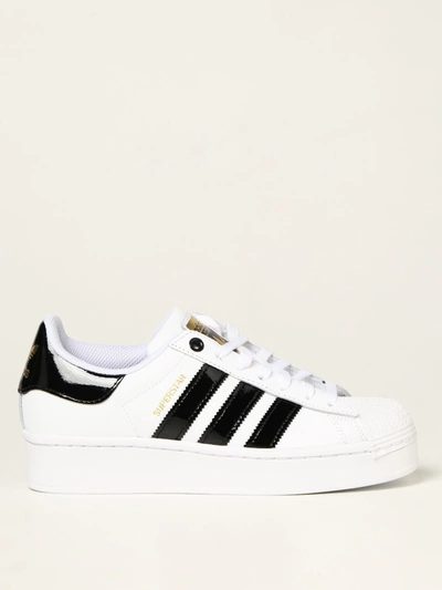 Shop Adidas Originals Superstar Bold W  Sneakers In Leather In White