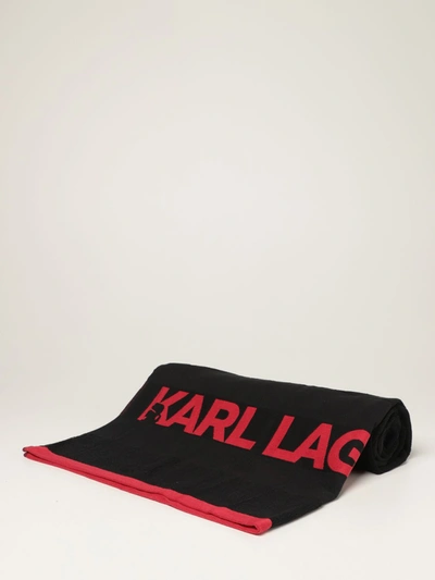 Shop Karl Lagerfeld Beach Towel  Men Color Black