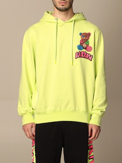 Shop Barrow Over  Sweatshirt With Big Print In Yellow