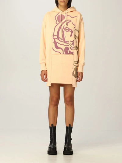 Shop Kenzo Sweatshirt Dress With Tiger In Pink