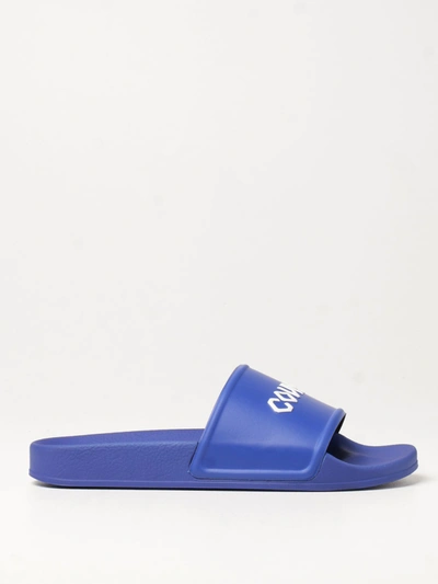 Shop Marcelo Burlon County Of Milan Rubber Sandal In Blue