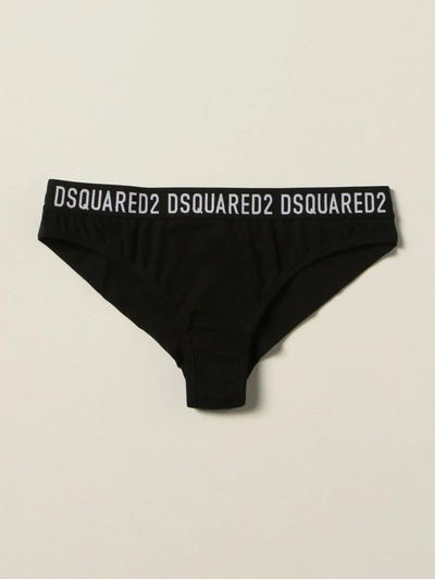 Shop Dsquared2 Briefs With Logo In Black