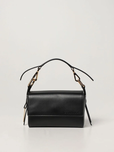 Shop Dsquared2 Leather Crossbody Bag In Black