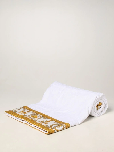 Shop Versace Home Cotton Towel In White