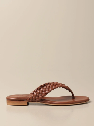 Shop Anna F Flat Sandals . Women In Leather