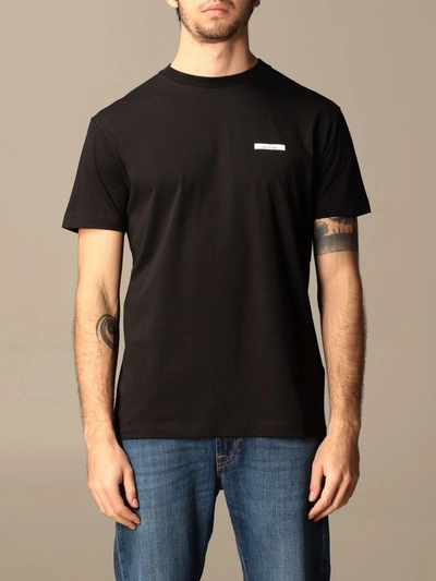 Shop Hogan Cotton Tshirt With Logo In Black