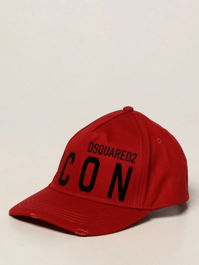 Shop Dsquared2 Icon  Baseball Cap In Brick Red