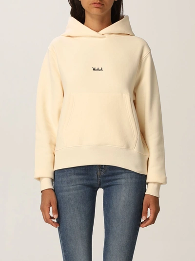 Shop Woolrich Sweatshirt  Women Color Ivory