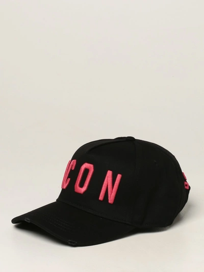 Shop Dsquared2 Hat With Icon Logo In Black