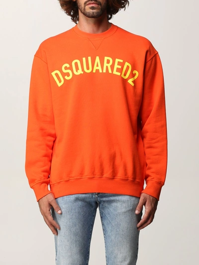 Shop Dsquared2 Jumper With Logo In Orange