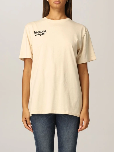 Shop Disclaimer T-shirt  Women Color White