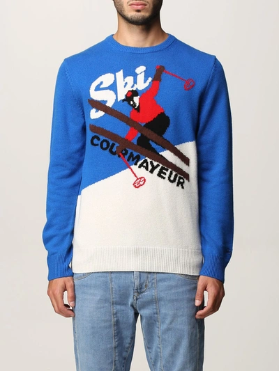 Shop Mc2 Saint Barth Sweater In Wool Blend In Blue