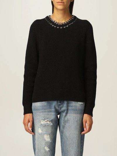 Shop Michael Michael Kors Cotton Sweater In Black
