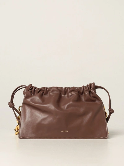 Shop Yuzefi Bom  Leather Bag In Brown