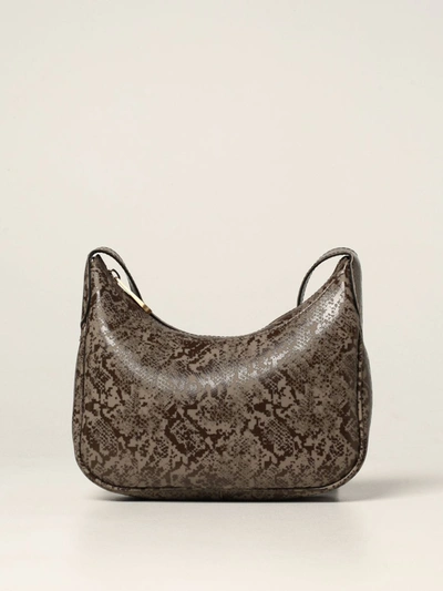 Shop Gum Bag In Pvc With Python Print In Dove Grey