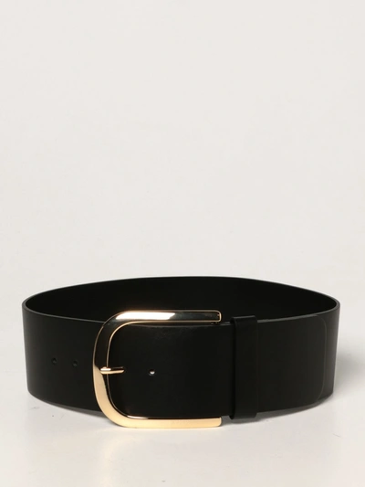 Shop Erika Cavallini Leather Belt In Black
