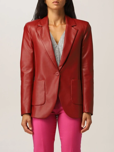 Shop Patrizia Pepe Blazer  Women In Burgundy