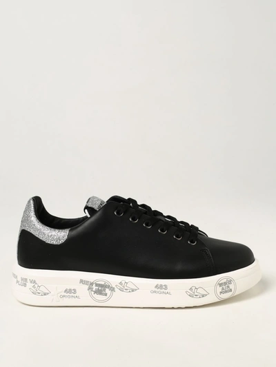 Shop Premiata Belle  Sneakers In Smooth Leather In Black