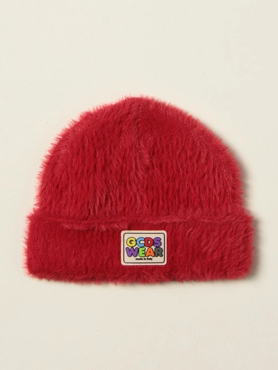 Shop Gcds Bobble Hat With Logo In Red