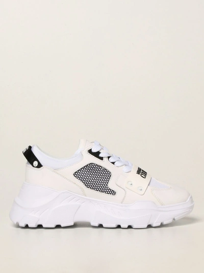 Shop Versace Jeans Couture Sneakers In Leather In White