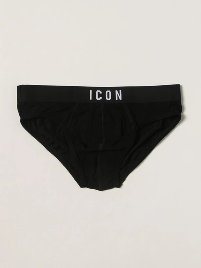 Shop Dsquared2 Briefs With Icon Logo In Black