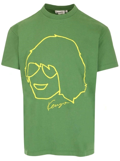 Shop Kenzo Men's Green Other Materials T-shirt