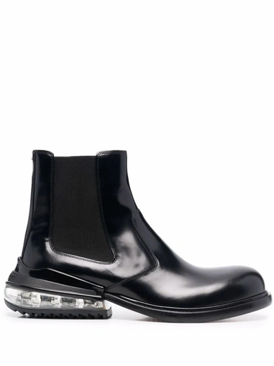 Shop Maison Margiela Men's Black Leather Ankle Boots