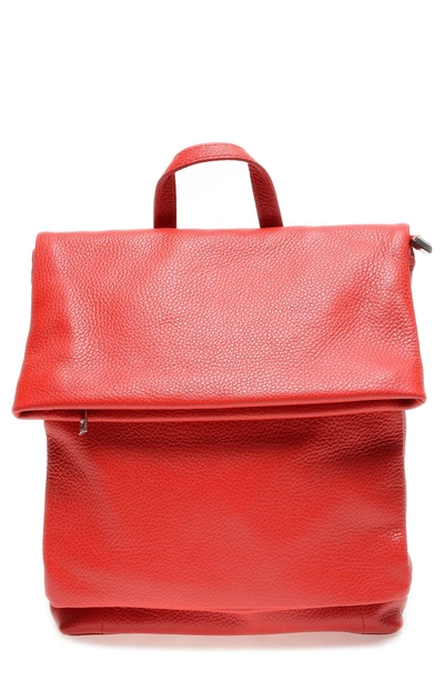Shop Isabella Rhea Top Handle Leather Backpack In Rosso