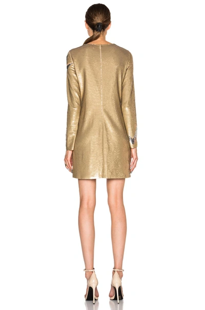 Shop Emilio Pucci Sequin Mini Dress In Metallics.  In Gold