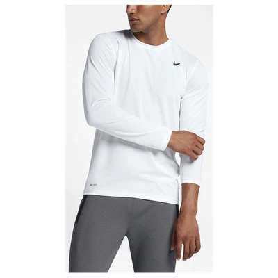 Nike Legend 2.0 Long Sleeve Dri-fit Training T-shirt In White/black |  ModeSens