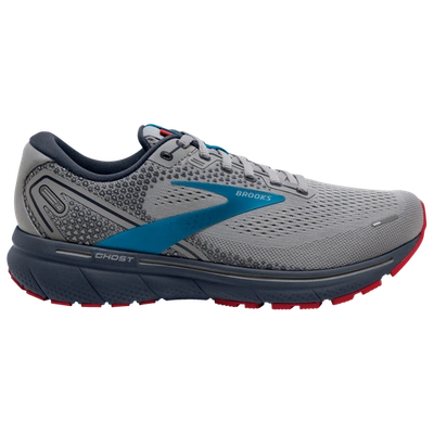 Shop Brooks Mens  Ghost 14 In Gray/blue/red