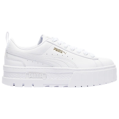 Shop Puma Womens  Mayze Leather In White/white
